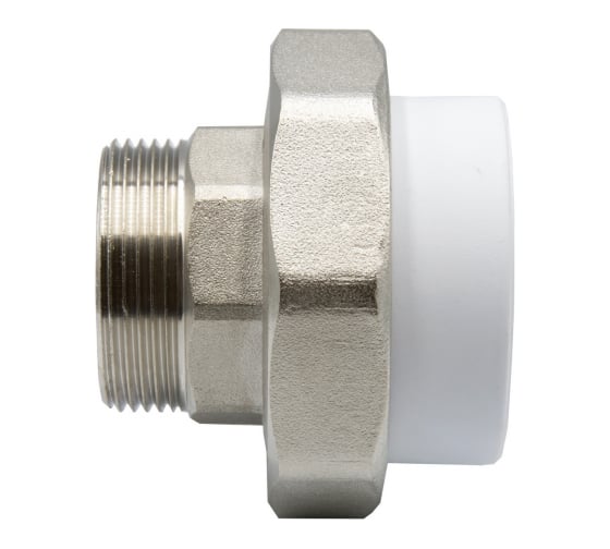 Комбинированная муфта VRT разъемная, наружная, 50х1 1/2", EVER plast, белый 532364