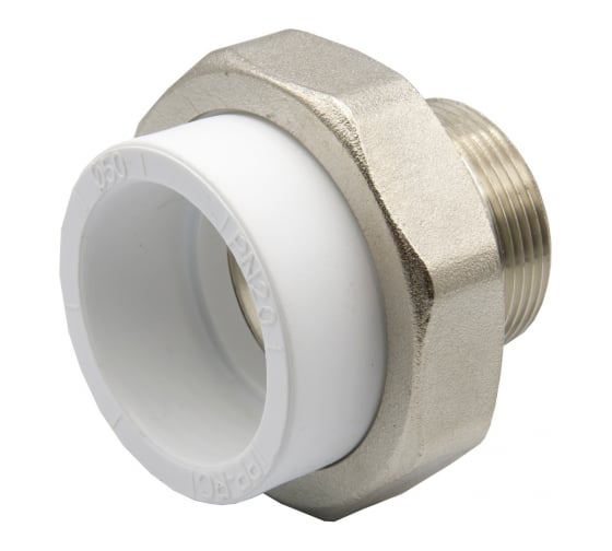 Комбинированная муфта VRT разъемная, наружная, 50х1 1/2", EVER plast, белый 532364