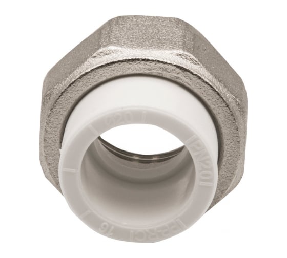 Комбинированная муфта VRT разъемная, внутренняя, 20х3/4", EVER plast, белый 532433
