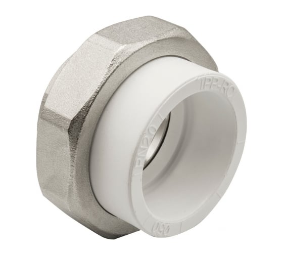 Комбинированная муфта VRT разъемная, внутренняя, 50х1 1/2", EVER plast, белый 532426