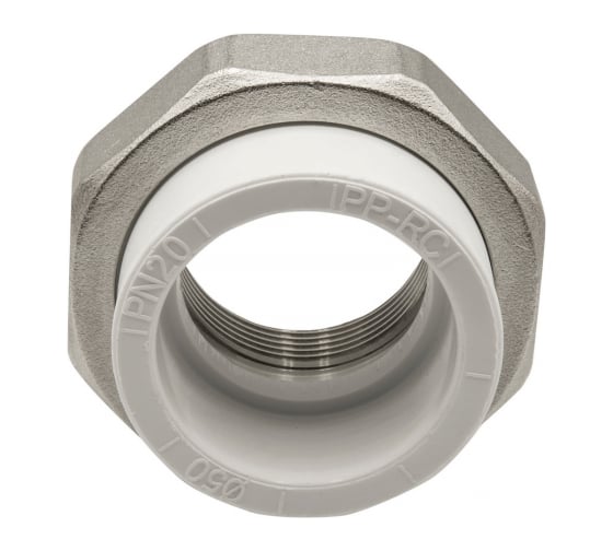 Комбинированная муфта VRT разъемная, внутренняя, 50х1 1/2", EVER plast, белый 532426
