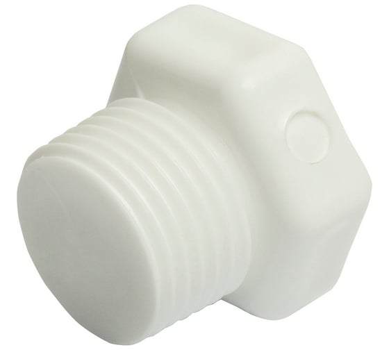 Заглушка VRT резьбовая, 1/2", наружная, белый 542472