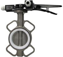 Затвор DN.ru 316L-316L-PTFE Ду125 Ру16 с рукояткой и концевыми датчиками D050-13650