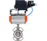 Затвор DN.ru 316L-316L-PTFE Ду125 Ру16 с пневмоприводом, пневмопозиционером D050-09562 1