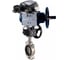 Затвор дисковый DN.ru 316L-316L-VITON Ду150 Ру16, ручной дублёр, пневмопозиционер D050-21655 1