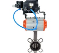 Дисковый затвор DN.ru 316L-316L-VITON Ду100 Ру16 пневмопривод, пневмопозиционер D050-09239