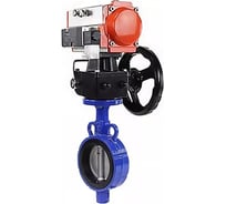 Затвор DN.ru AL-316L-EPDM Ду25 Ру16 с пневмоприводом, пневмораспределителем, дублером D050-11227