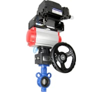 Затвор DN.ru AL-316L-EPDM Ду25 Ру16 с пневмоприводом, дублером, электропн. позиционером D050-11253