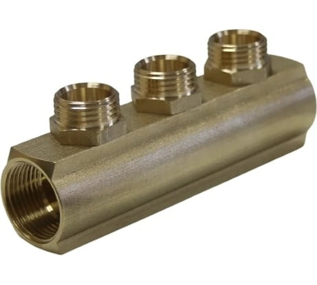 Коллектор ДТРД ВР 3/4 на 3 выхода НР 1/2 межосевое 35 мм 410319