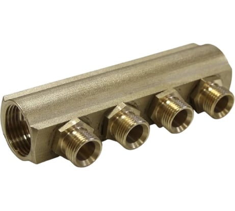 Коллектор ДТРД ВР 1 на 4 выхода НР 1/2, межосевое 35 мм 410332