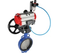 Затвор DN.ru GGG50-GGG40-EPDM Ду200 Ру16 с пневмоприводом, пневмораспределителем, БПВ, дублером D050-08096