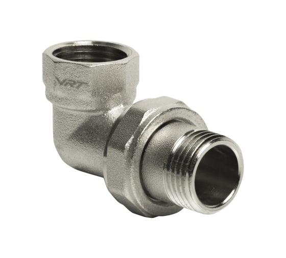 Переходник VRT со сгоном, 1/2, угловой, конус, никель 504287 1
