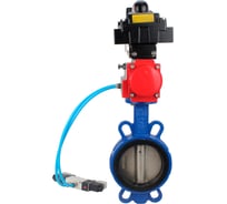 Затвор DN.ru GGG50-GGG40-EPDM Ду50 Ру16 с пневмоприводом, пневмораспределителем, БПВ, БКВ D050-21118