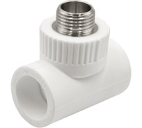 Комбинированный тройник VRT наружная, 25х1/2х25 EVER plast, белый, Россия 538251