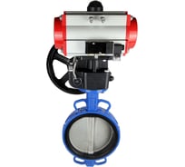 Затвор DN.ru GG25-316L-NBR Ду125 Ру16 с пневмоприводом, пневмораспределителем, дублером D050-10846