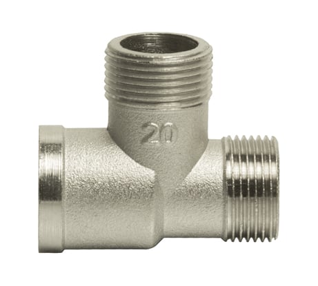 Тройник VRT 3/4, внутренняя/наружная/наружная, никель -1942-202020 523627