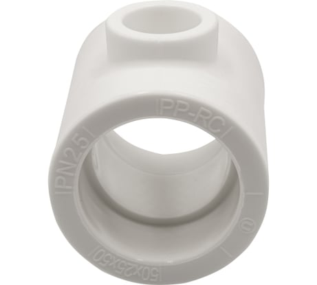 Переходной тройник VRT 50х25х50 EVER plast, белый, Россия 537465