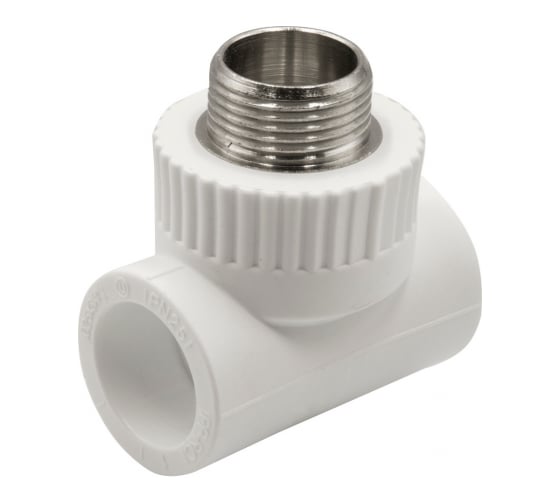 Комбинированный тройник VRT наружная, 25х3/4х25 EVER plast, белый, Россия 538252