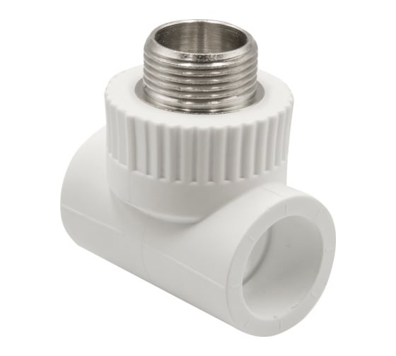 Комбинированный тройник VRT наружная, 25х3/4х25 EVER plast, белый, Россия 538252