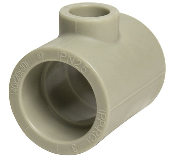 Переходной тройник VRT 40х20х40 EVER plast, серый, Россия 538398 1