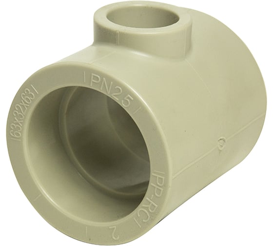 Переходной тройник VRT 63х32х63 EVER plast, серый, Россия 538407 1