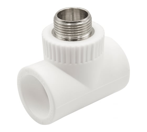 Комбинированный тройник VRT наружная, 32х3/4х32 EVER plast, белый, Россия 538253