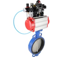 Затвор DN.ru GG25-316L-NBR Ду200 Ру16 с пневмоприводом, пневмораспределителем, БПВ, БКВ D050-14632