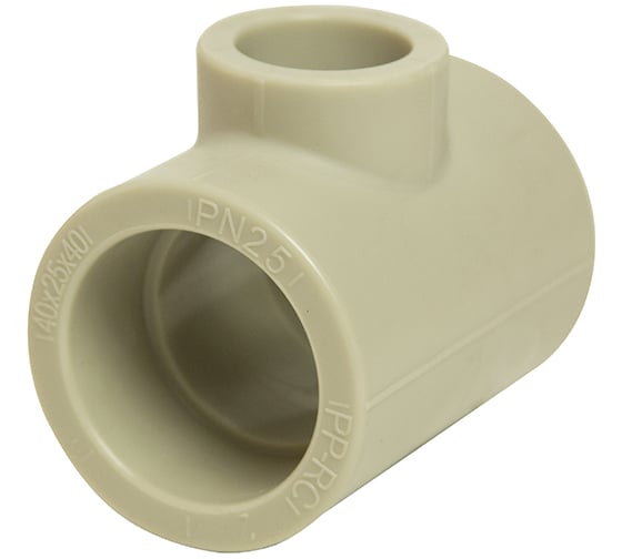 Переходной тройник VRT 40х25х40 EVER plast, серый, Россия 538399 1