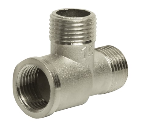 Тройник VRT 1/2, внутренняя/наружная/наружная, никель -1942-151515 523623