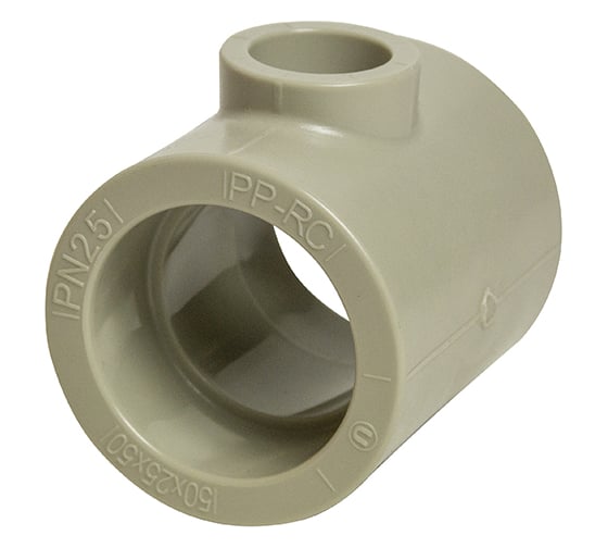Переходной тройник VRT 50х25х50 EVER plast, серый, Россия 538402 1
