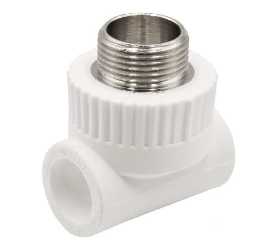 Комбинированный тройник VRT наружная, 20х3/4х20 EVER plast, белый, Россия 538250