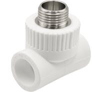 Комбинированный тройник VRT наружная, 20х1/2х20 EVER plast, белый, Россия 538249