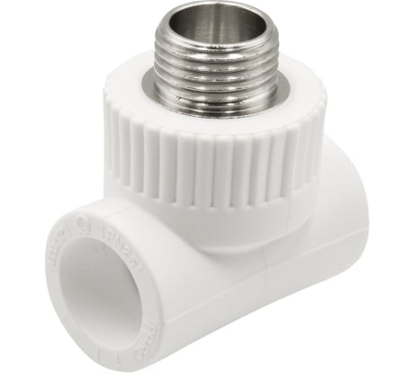 Комбинированный тройник VRT наружная, 20х1/2х20 EVER plast, белый, Россия 538249
