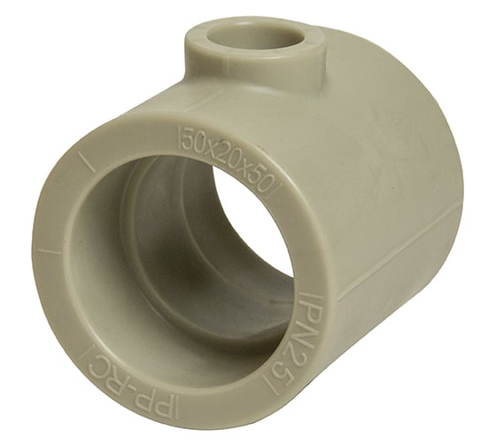 Переходной тройник VRT 50х20х50 EVER plast, серый, Россия 538401 1