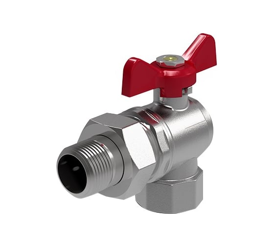 Шаровый угловой кран Royal Thermo OPTIMAL 3/4 НГ, бабочка НС-1012820