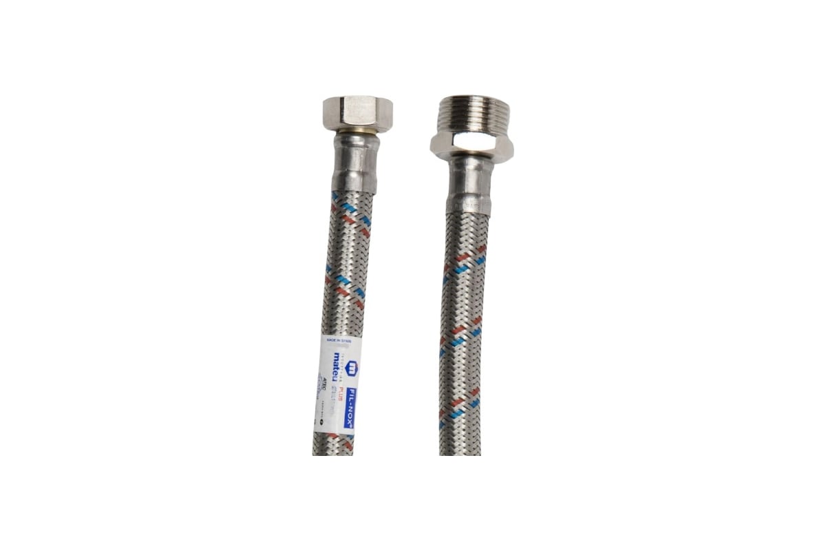 Подводка для воды в оплетке S/S FIL- NOX (1/2"; 3.0 м; гайка-штуцер ...