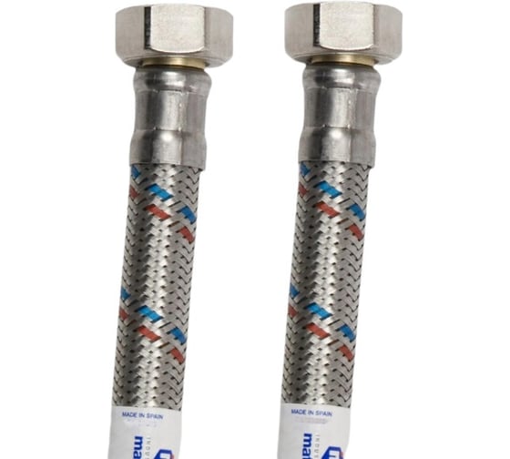 Подводка для воды в оплетке S/S FIL- NOX (1/2"; 2.5 м; гайка-гайка) MATEU 13457 1