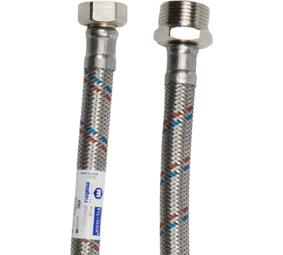 Подводка для воды в оплетке S/S FIL- NOX (1/2"; 1.5 м; гайка-штуцер) MATEU 13452 1