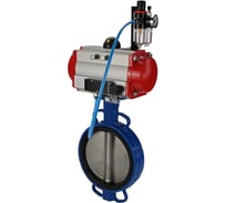 Затвор DN.ru GGG50-316L-EPDM Ду40 Ру16 с пневмоприводом, пневмораспределителем, БПВ D050-20721