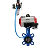 Затвор DN.ru GGG50-316L-EPDM Ду65 Ру16 с пневмоприводом, пневмораспределителем, БПВ D050-10649