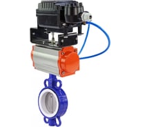 Затвор DN.ru WCB-316L-PTFE Ду50 Ру16 с пневмоприводом, пневмопозиционером D050-09580