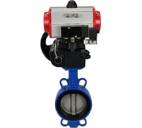 Затвор DN.ru WCB-316L-VITON Ду200 Ру16 с пневмоприводом, пневмораспределителем, дублером D050-08840