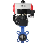 Затвор DN.ru WCB-316L-VITON Ду50 Ру16 с пневмоприводом, пневмораспределителем, дублером D050-08834