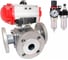 Кран шаровой DN.ru 316-316-PTFE-16 ISO 3-ход T-тип Ду80 Ру16, пневмораспределитель, БПВ D160-33677 1
