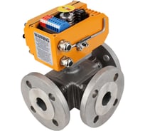 Кран шаровой DN.ru 316-316-PTFE L-тип Ду100 Ру16, электропривод ST-020-220 D160-33503