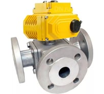 Кран шаровой регулирующий DN.ru 316-316-PTFE-16 ISO Ду100 Ру16 T-тип эл.привод ST-020-220 D160-34951