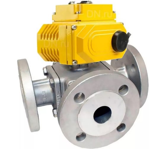 Шаровый регулирующий кран DN.ru  316-316-PTFE-16 ISO Ду100 Ру16 T-тип эл.привод ST-020-220 D160-34951