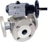 Кран шаровой DN.ru 316-316-PTFE-16 ISO 3-ходовой T-тип Ду100 Ру16, пневмопривод D160-34191 1