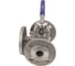 Шаровой полнопроходной кран DN.ru 316-316-PTFE-16 3-ходовой Т-тип Ду100 Ру16 с ISO-фланцем D160-28045 7