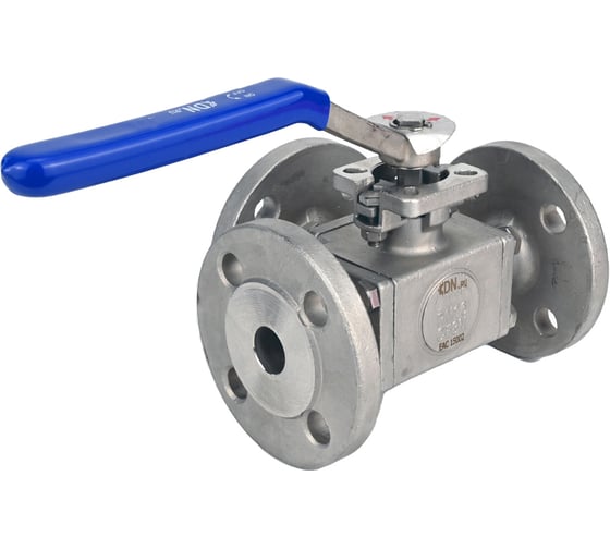 Шаровой полнопроходной кран DN.ru 316-316-PTFE-16 3-ходовой Т-тип Ду20 Ру16 с ISO-фланцем D160-28038
